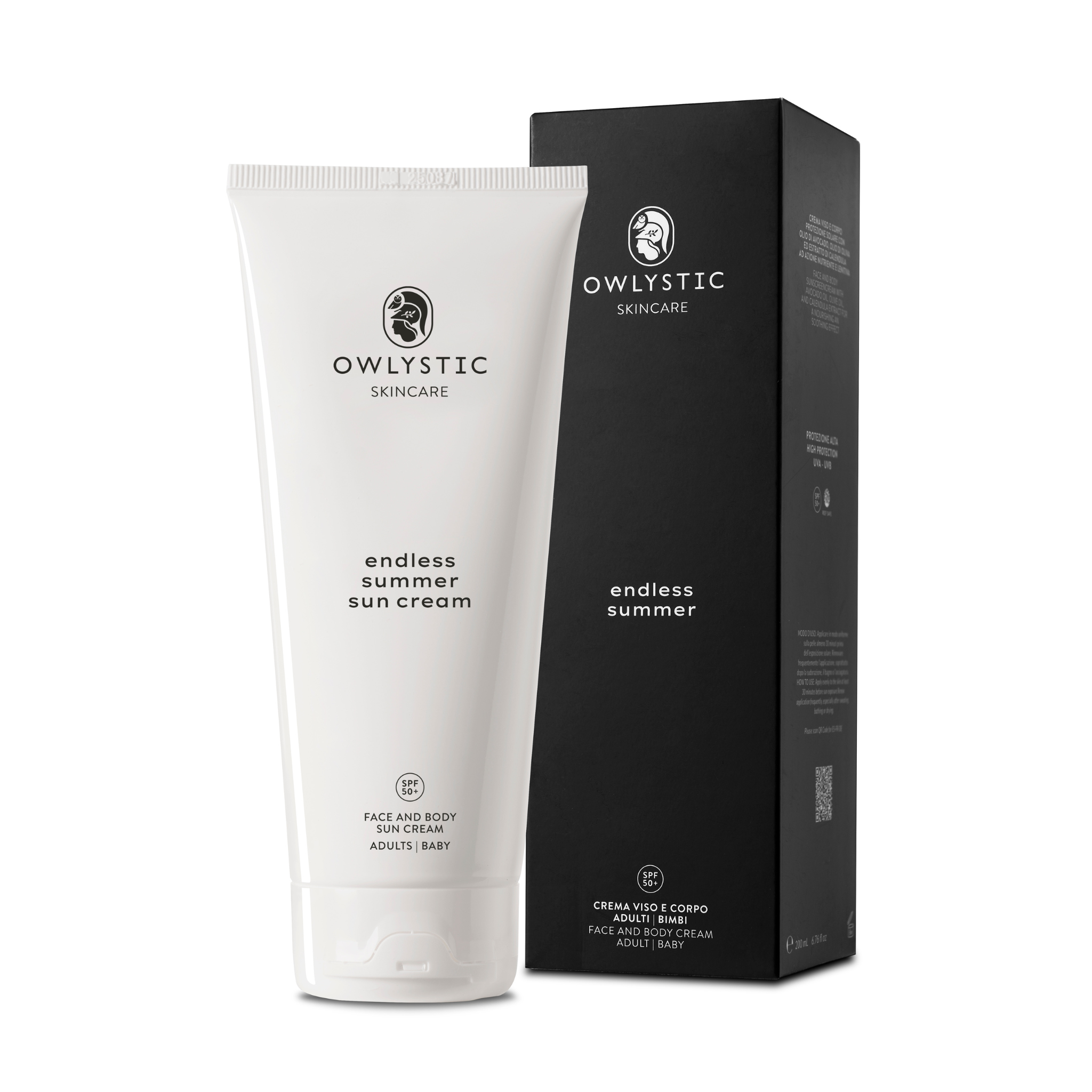 Endless summer sun cream SPF 50+ | Crema viso e corpo BIO protezione solare adulti e bambini