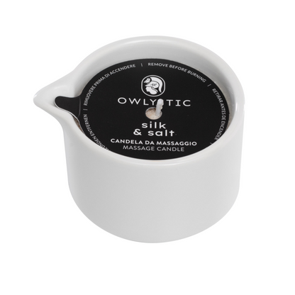 Silk &amp; Salt - Candela da massaggio corpo con olio di karité e sale dell&