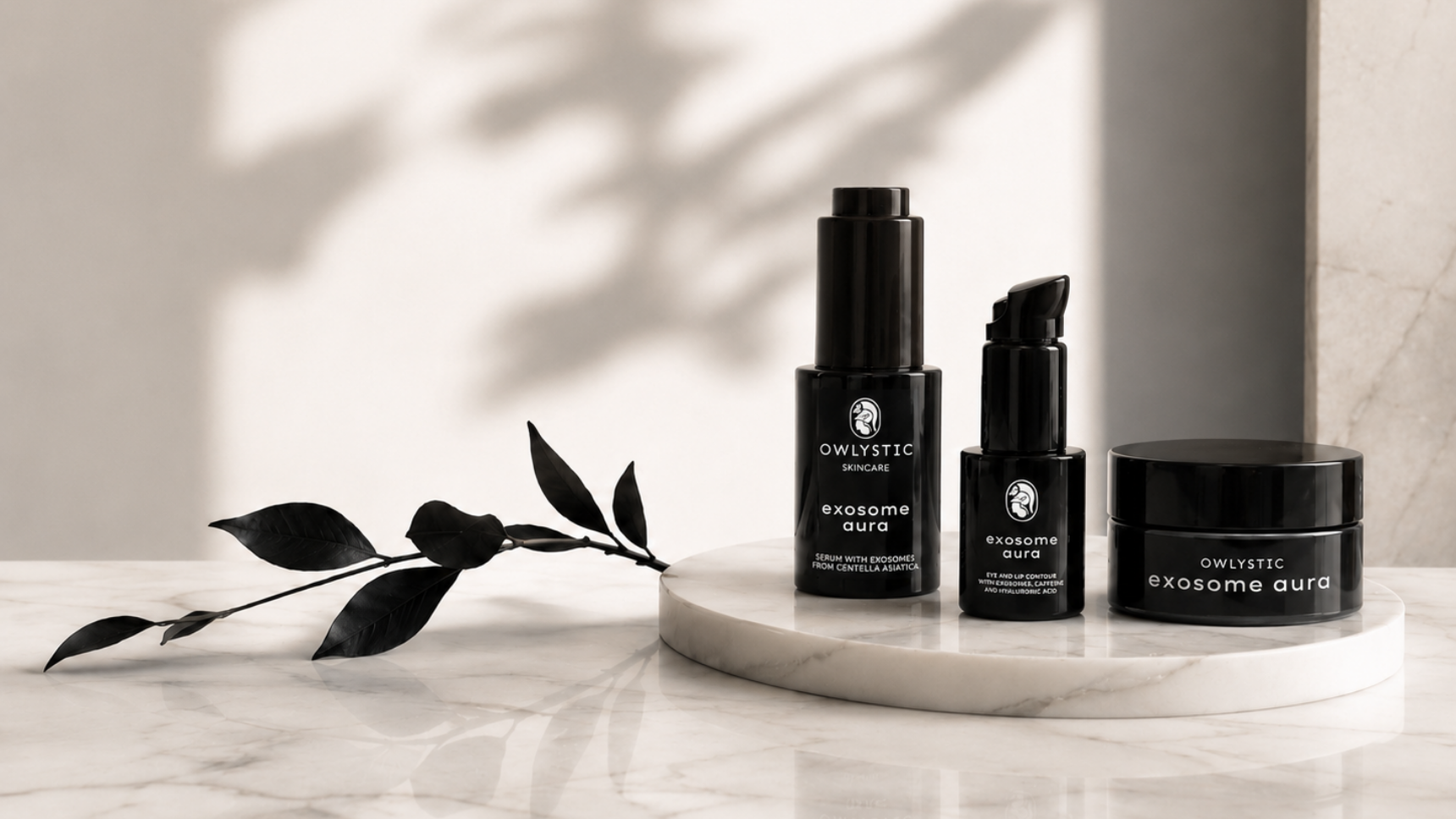 RITUALE EXOSOME AURA - Set rigenerante Contorno occhi e labbra + Siero + Crema viso con esosomi da centella asiatica e acido ialuronico