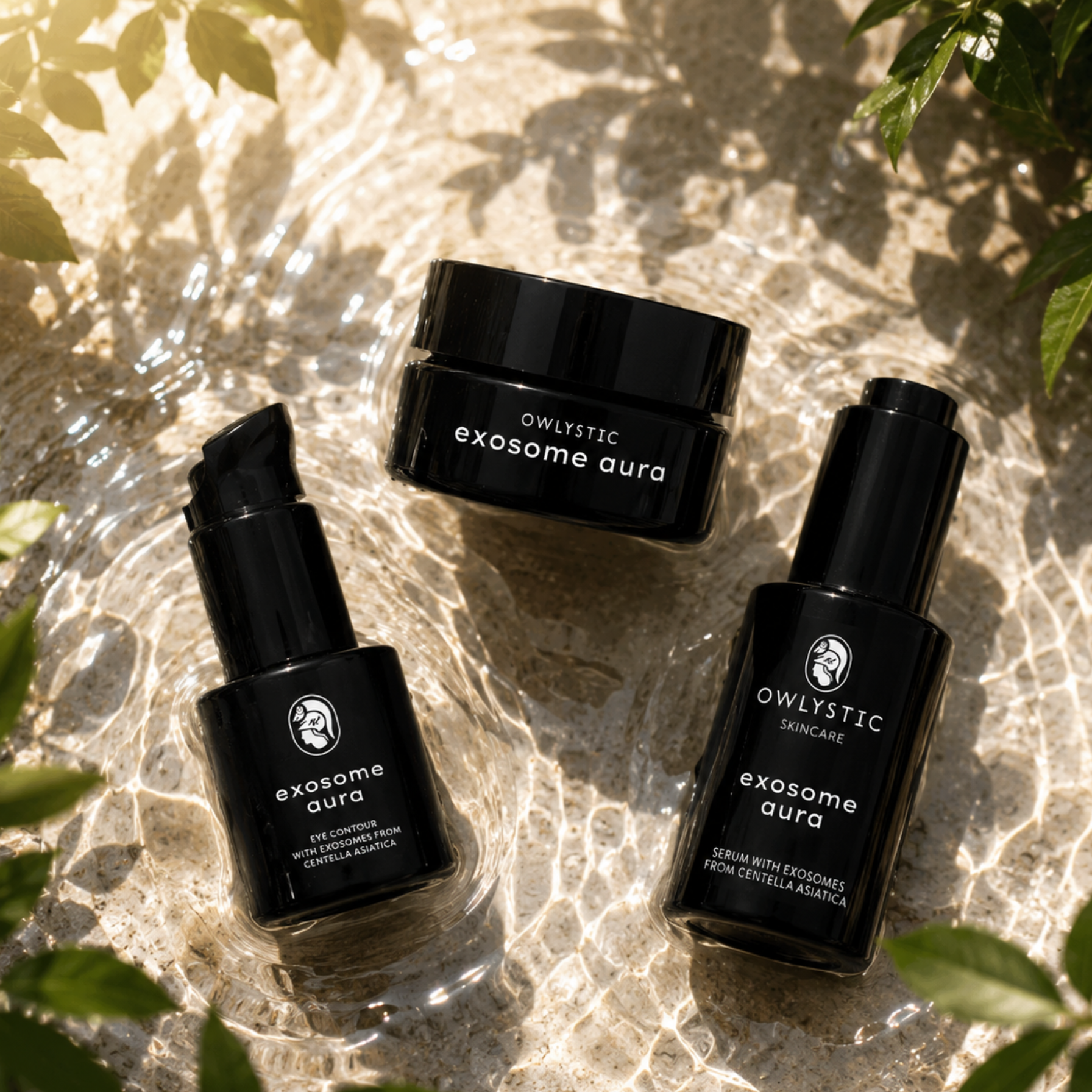 RITUALE EXOSOME AURA - Set rigenerante Contorno occhi e labbra + Siero + Crema viso con esosomi da centella asiatica e acido ialuronico