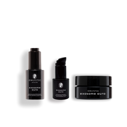 RITUALE EXOSOME AURA - Set rigenerante Contorno occhi e labbra + Siero + Crema viso con esosomi da centella asiatica e acido ialuronico