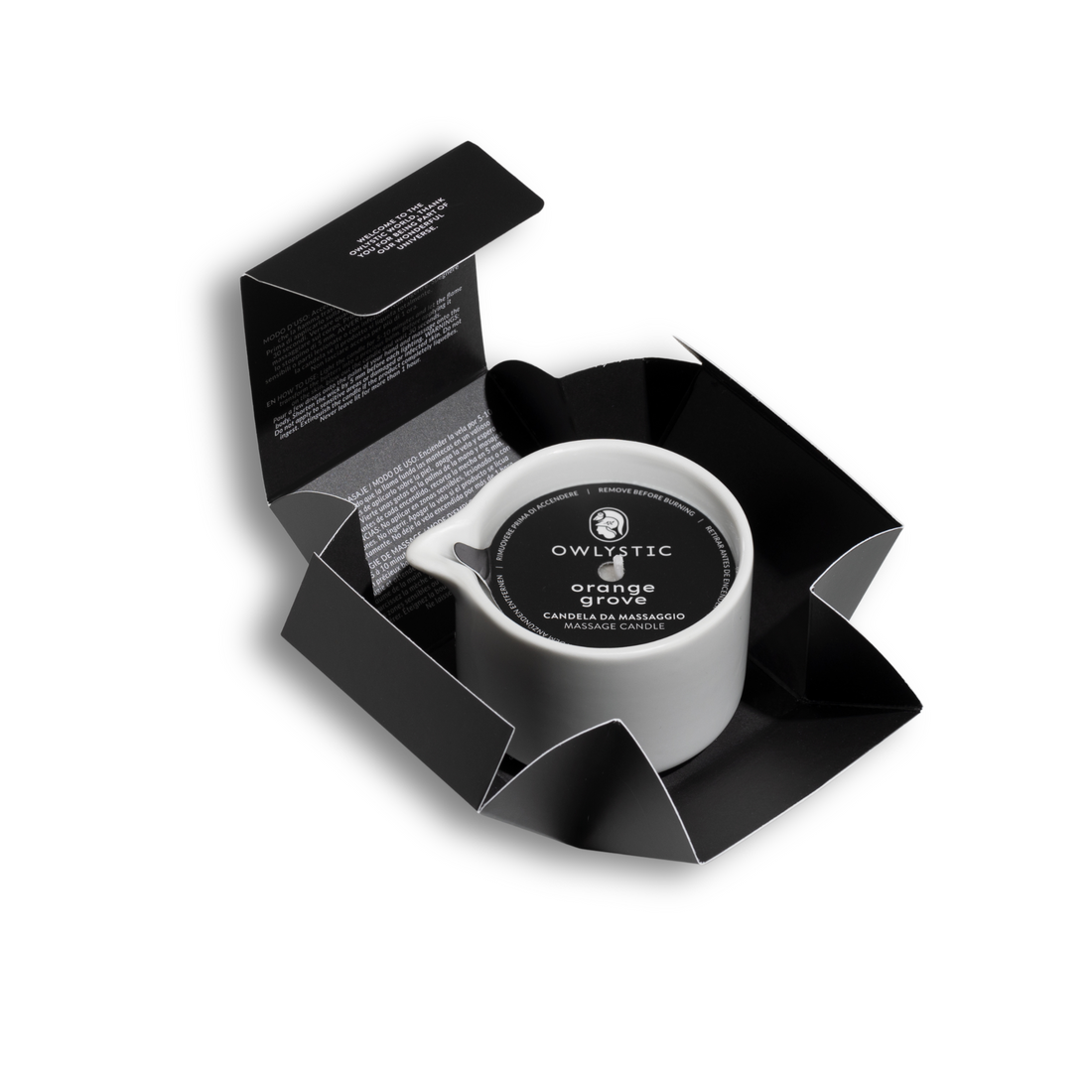 Orange Grove - Candela da massaggio corpo con olio di mandorle e fiori d&