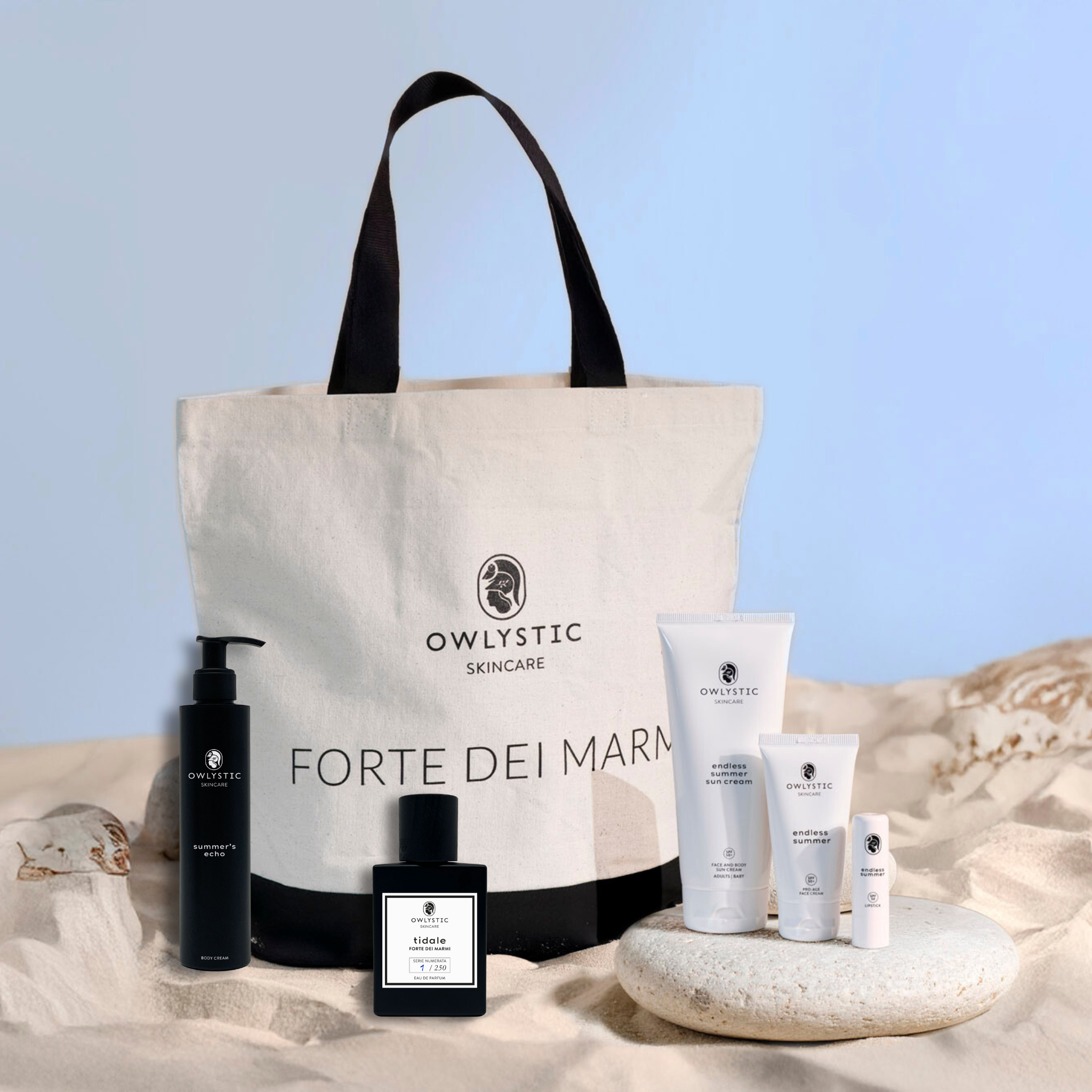 Rituale estate 2025: Protezione solare completa viso, corpo e labbra SPF 50+, Crema doposole, Profumo d&