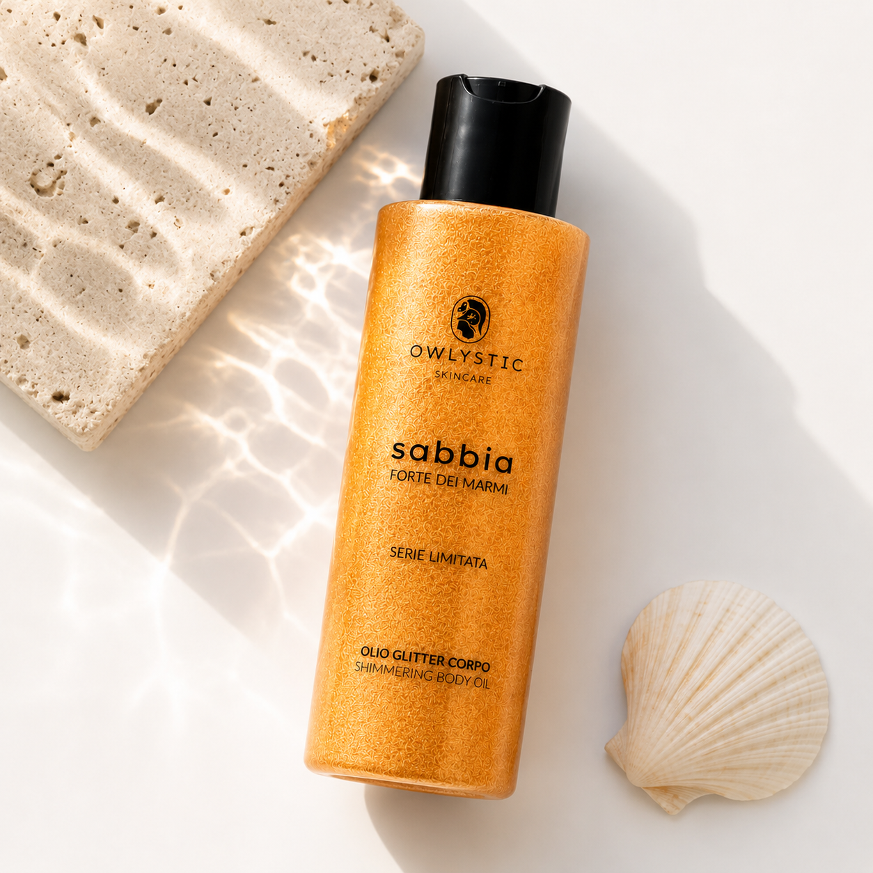 SABBIA – Olio corpo con olio di cocco, illuminante e nutriente – Serie limitata Forte dei Marmi
