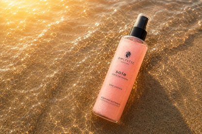 SOLE – Acqua mist corpo e capelli con acido ialuronico, glitterata e idratante – Serie limitata Forte dei Marmi